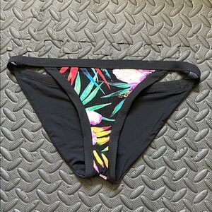Hurley Black Floral Bikini Bottom